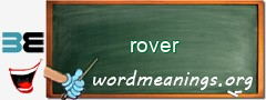 WordMeaning blackboard for rover